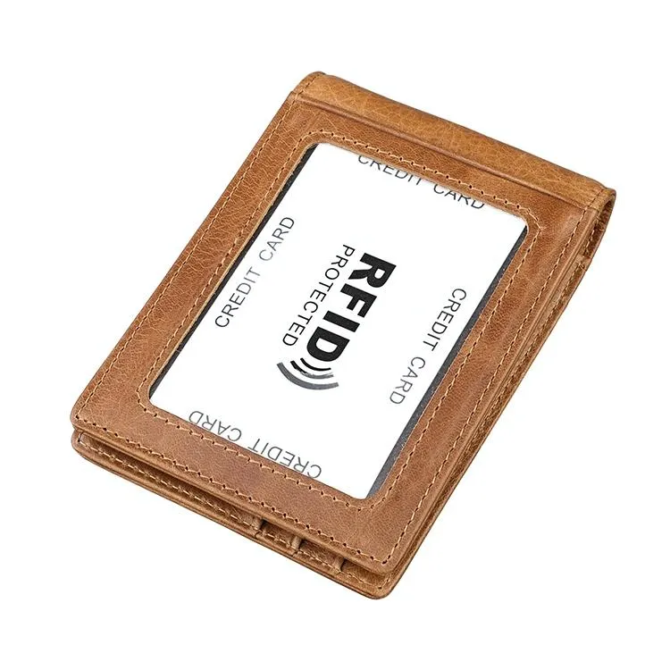 Anti-magnetic Leather Rfid Wallet - Sleek & Secure