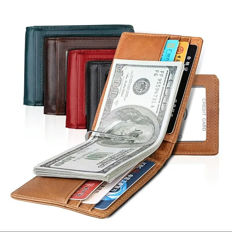 Anti-magnetic Leather Rfid Wallet - Sleek & Secure