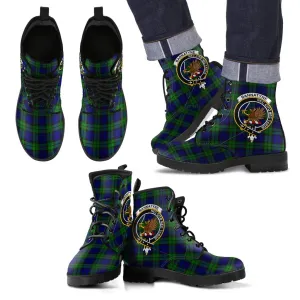 Bannatyne Tartan Clan Badge Leather Boots