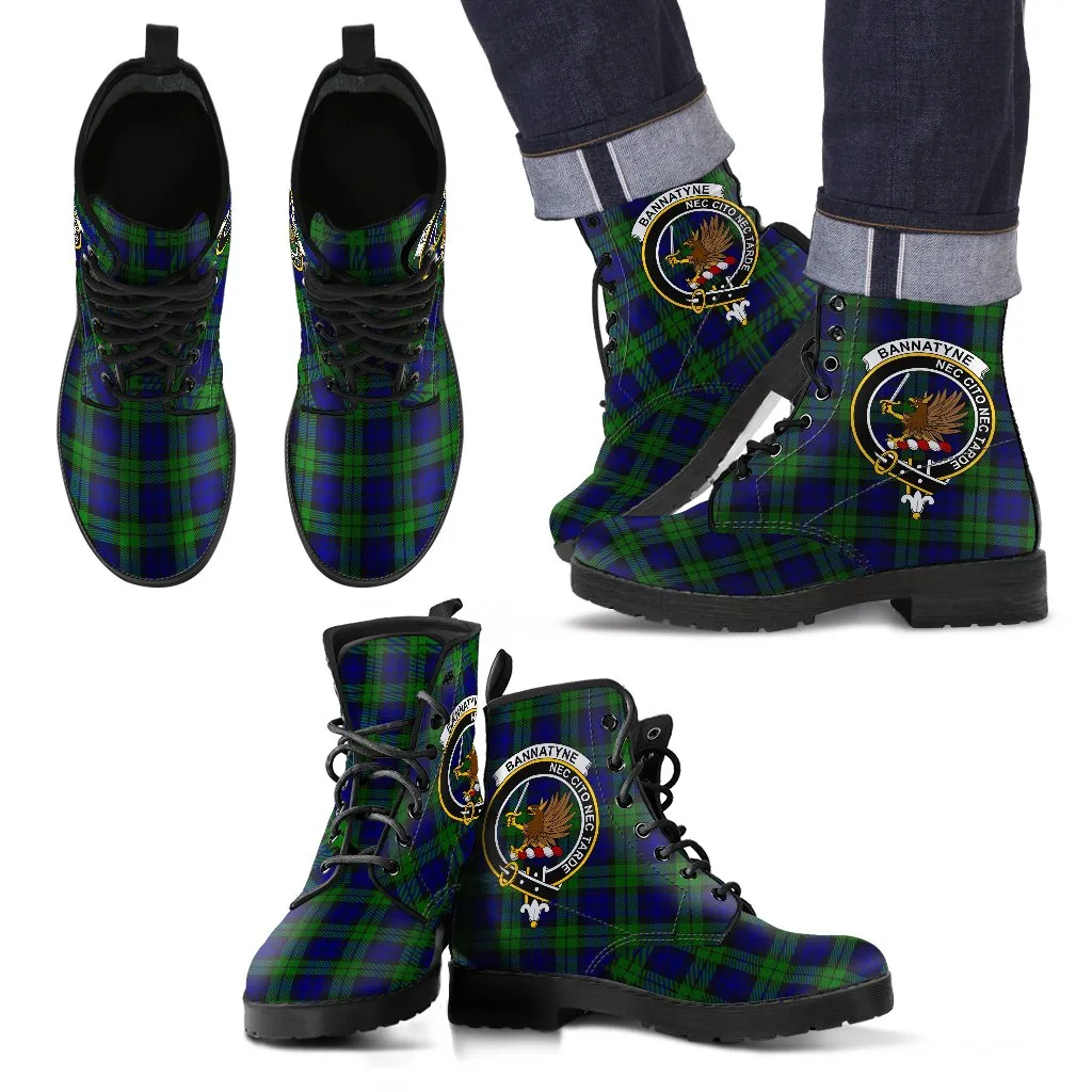 Bannatyne Tartan Clan Badge Leather Boots