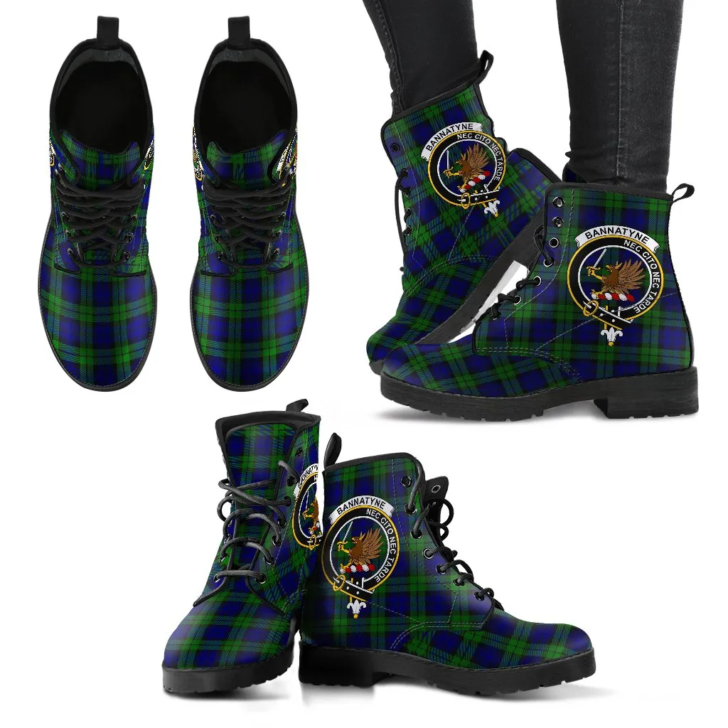 Bannatyne Tartan Clan Badge Leather Boots