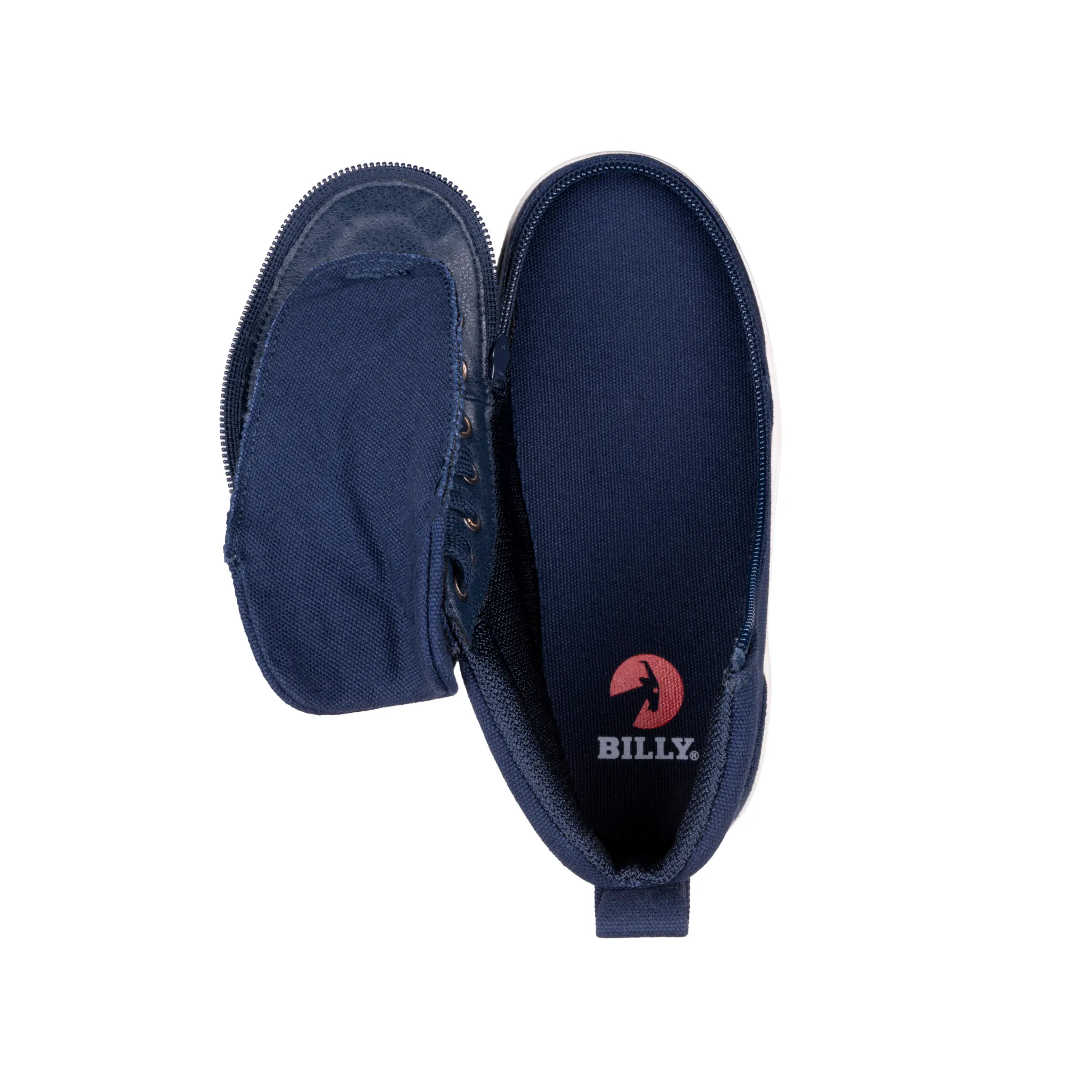 Billy Footwear (Toddlers) DR II Fit - High Top DR II Navy Canvas Shoes