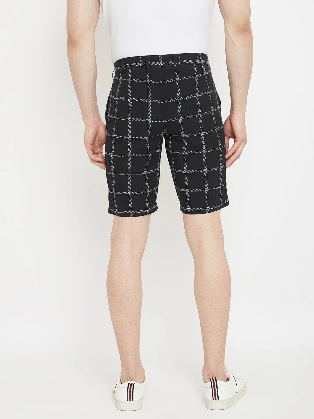 Black Checked shorts