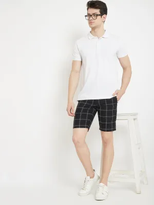 Black Checked shorts