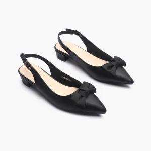 Bow Accented Flat Mules