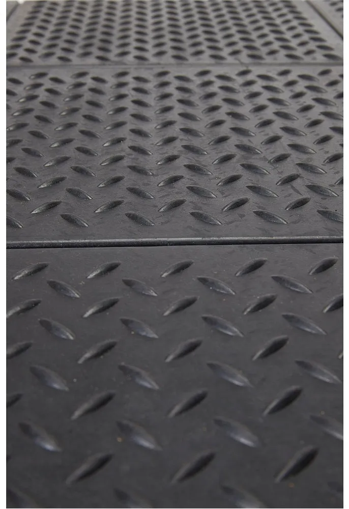 Checker Top Rubber Interlocking Floor Mat