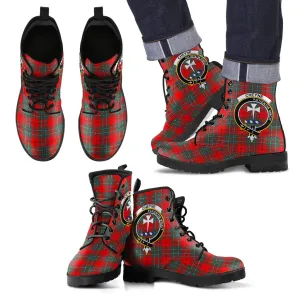 Cheyne Tartan Clan Badge Leather Boots