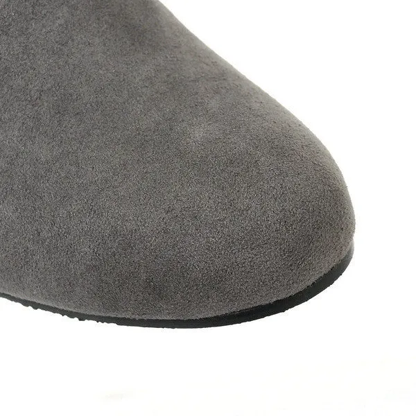 Classical Flat Thick Fur Snow Knee-High Increased Boots