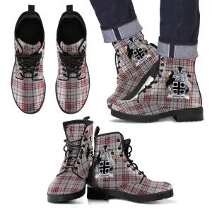 Clayton Tartan Clan Badge Leather Boots