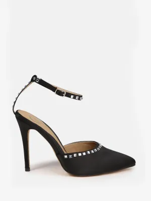 Diamante Trim Strappy Heels
