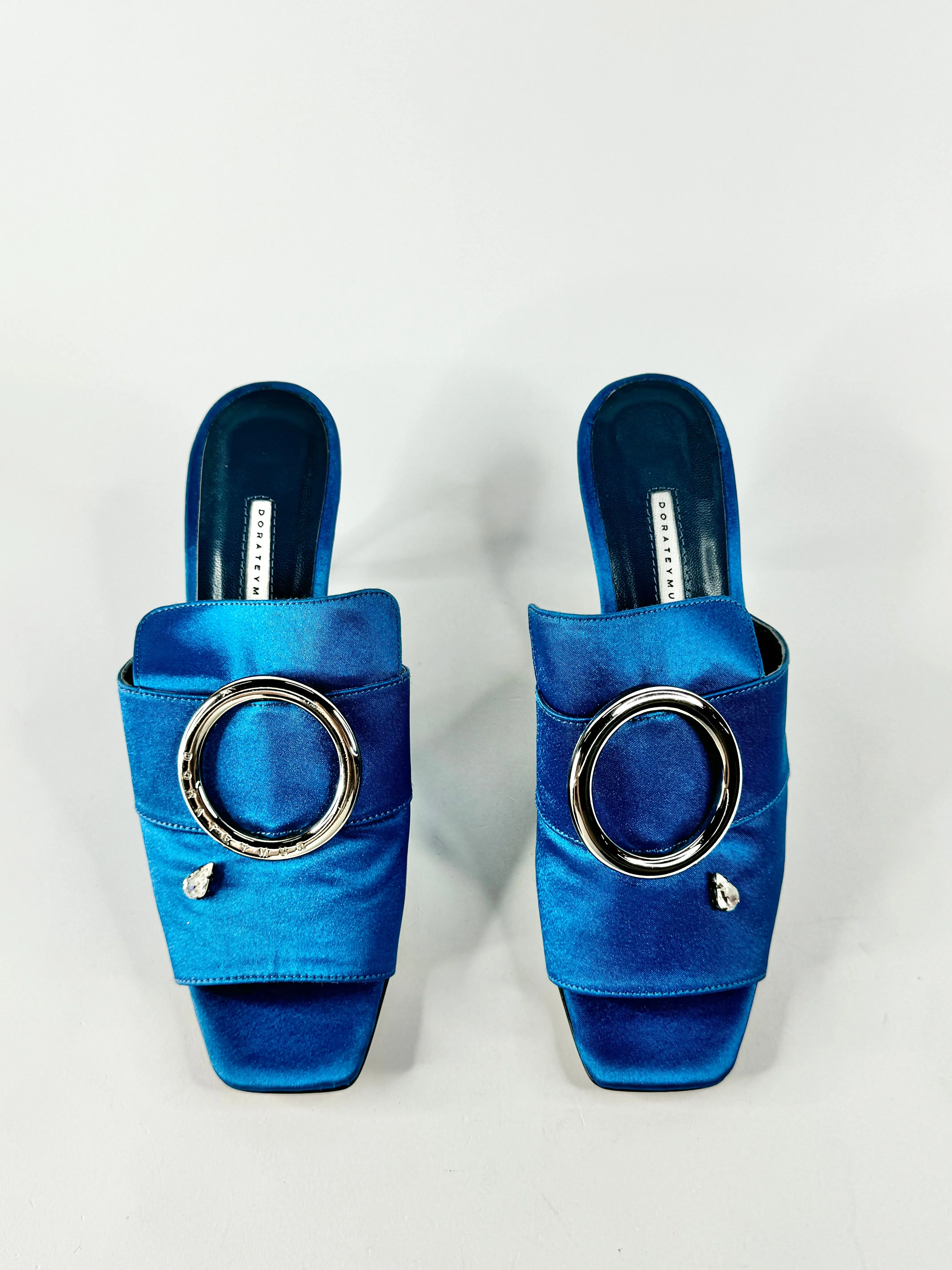 Dorotey Mur Cerulean Blue 'Galaxy Slides' Mules - EU39