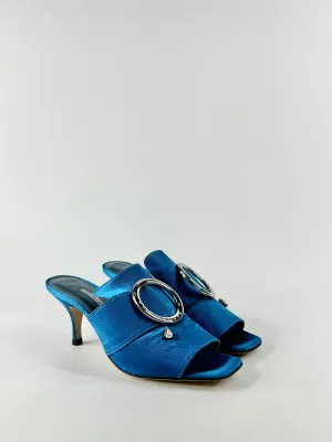 Dorotey Mur Cerulean Blue 'Galaxy Slides' Mules - EU39