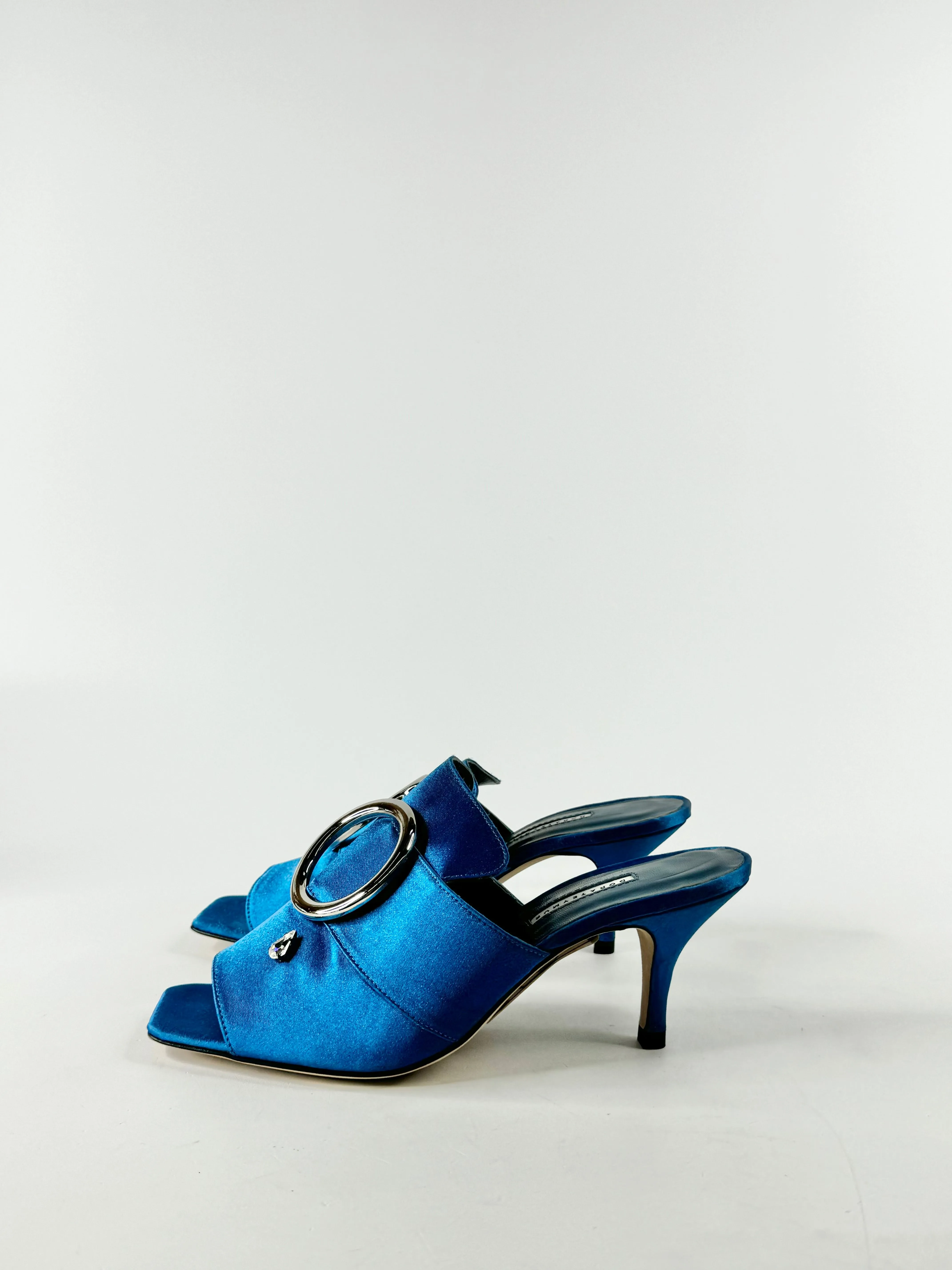 Dorotey Mur Cerulean Blue 'Galaxy Slides' Mules - EU39