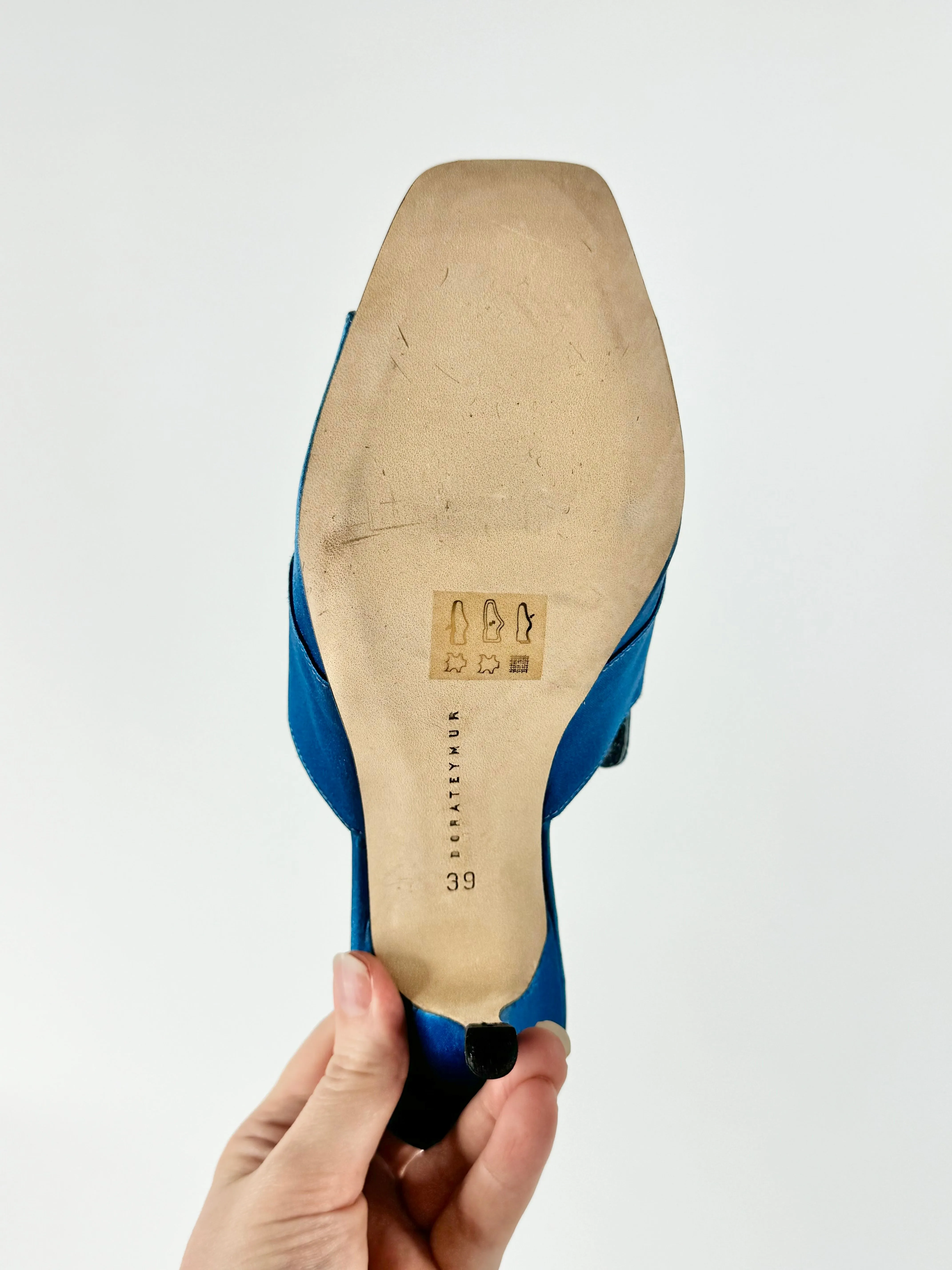 Dorotey Mur Cerulean Blue 'Galaxy Slides' Mules - EU39