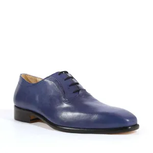 Emilio Franco Italian Men's Designer Shoes Blue Leather Oxfords (EFS1002)