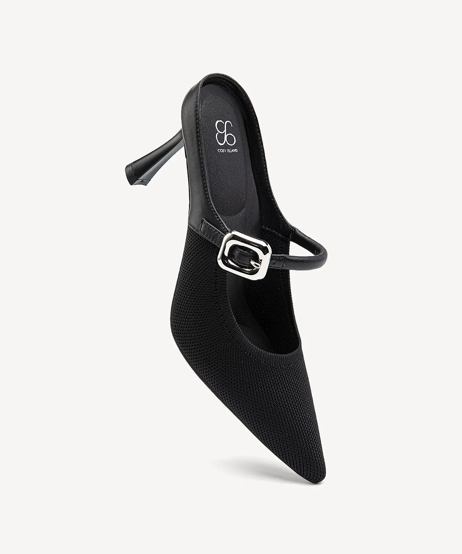 GraceLithe Pointed Toe Heeled Mules - Comfort Pro I