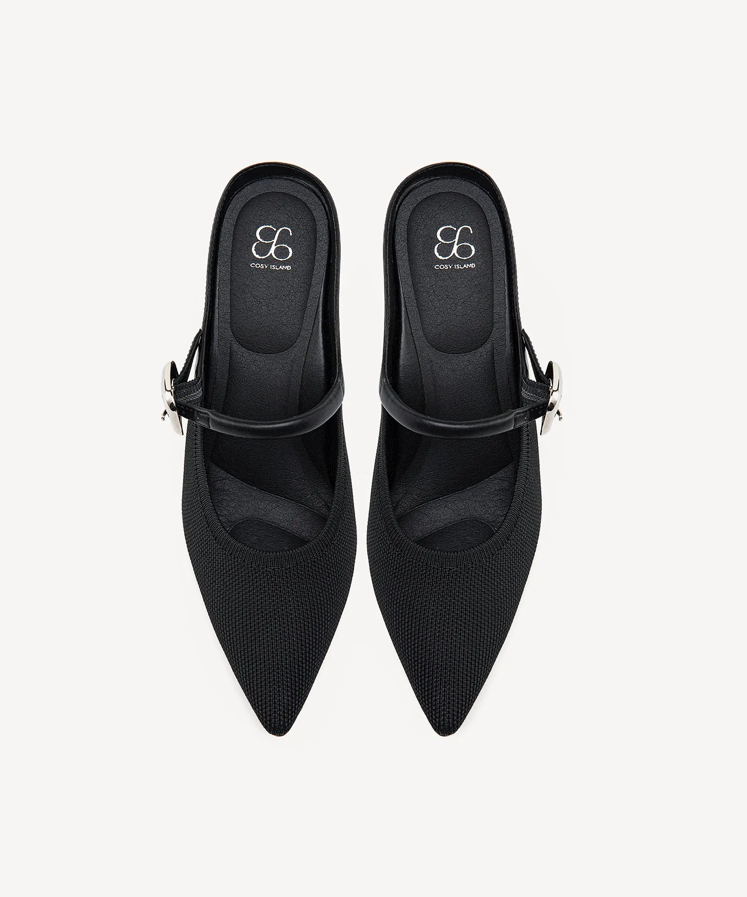 GraceLithe Pointed Toe Heeled Mules - Comfort Pro I