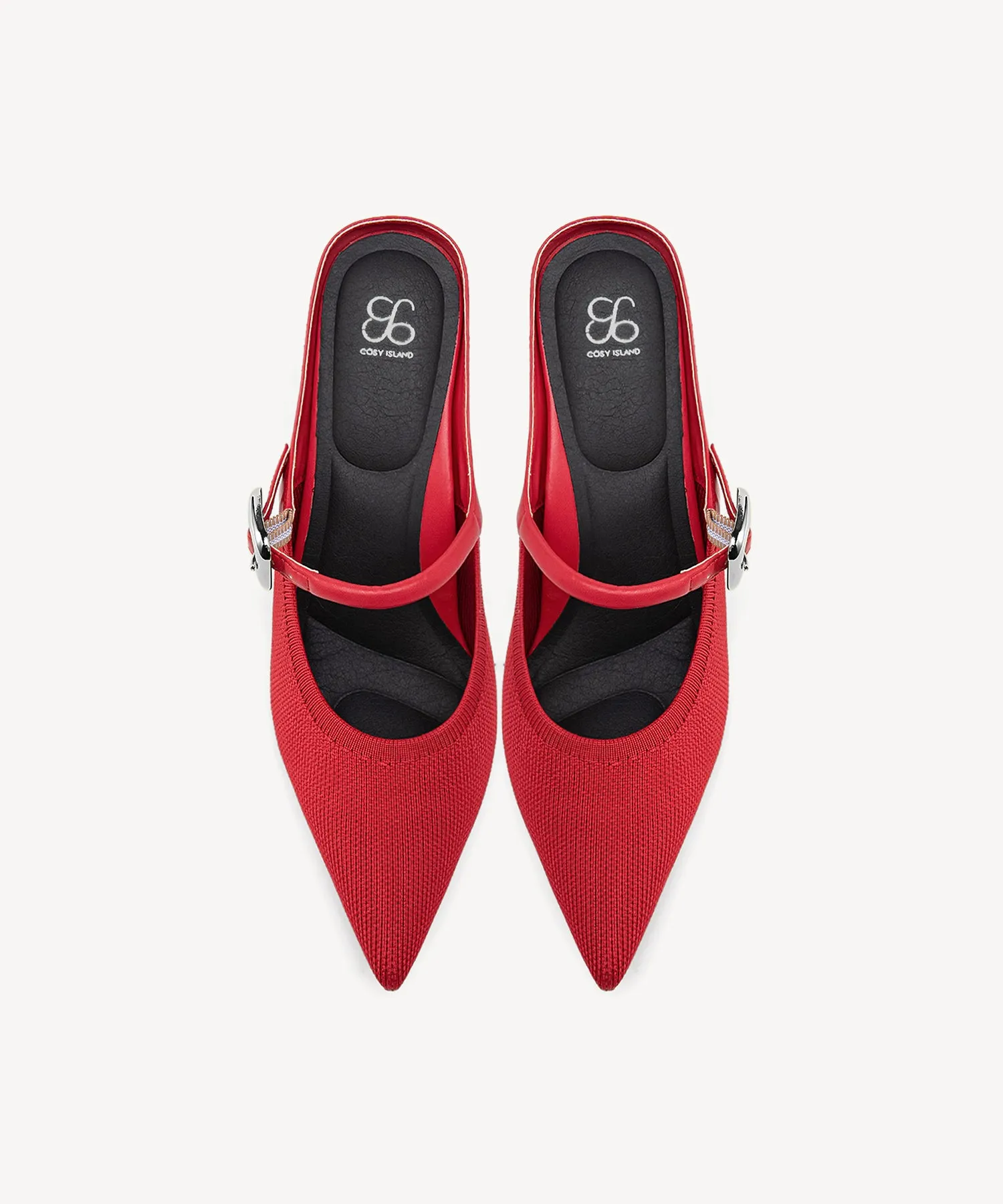 GraceLithe Pointed Toe Heeled Mules - Comfort Pro I