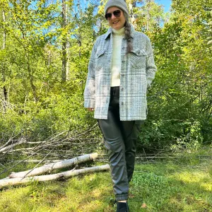 Jessica Plaid Shacket | Grey