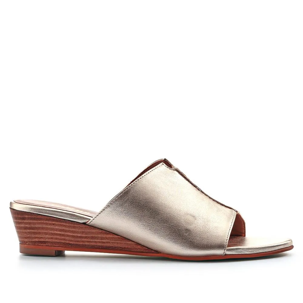 Jocelyn Leather Wedge-Heel Mules - JOCELYN / 327 083