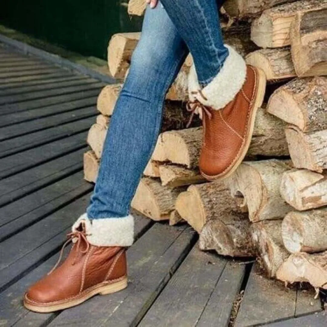 KIVA™ - VINTAGE LACE-UP LEATHER BOOTS