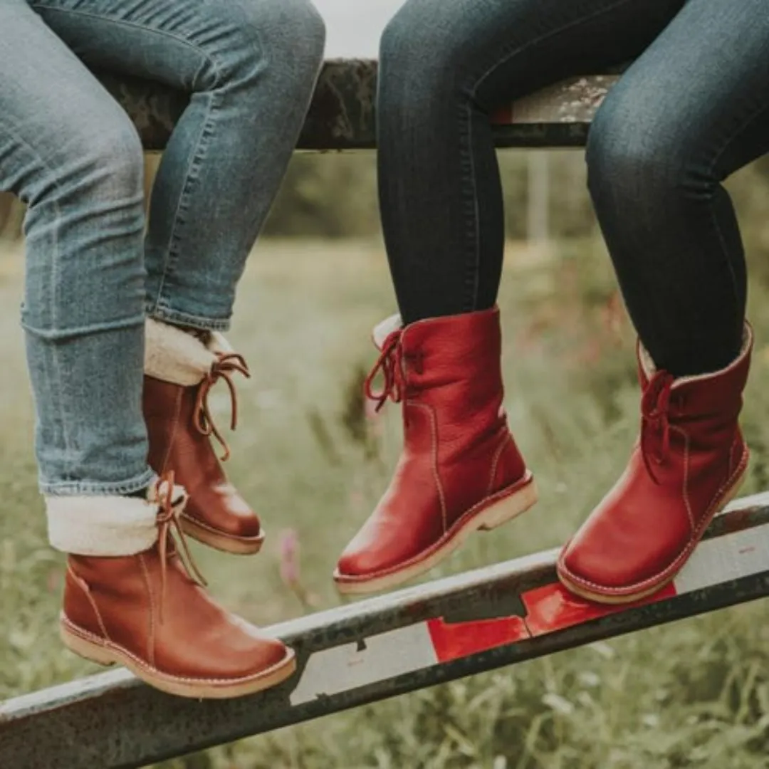 KIVA™ - VINTAGE LACE-UP LEATHER BOOTS