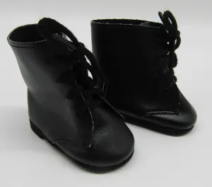 Lace-up High-Top Prairie Boots 18 inch Doll: Black