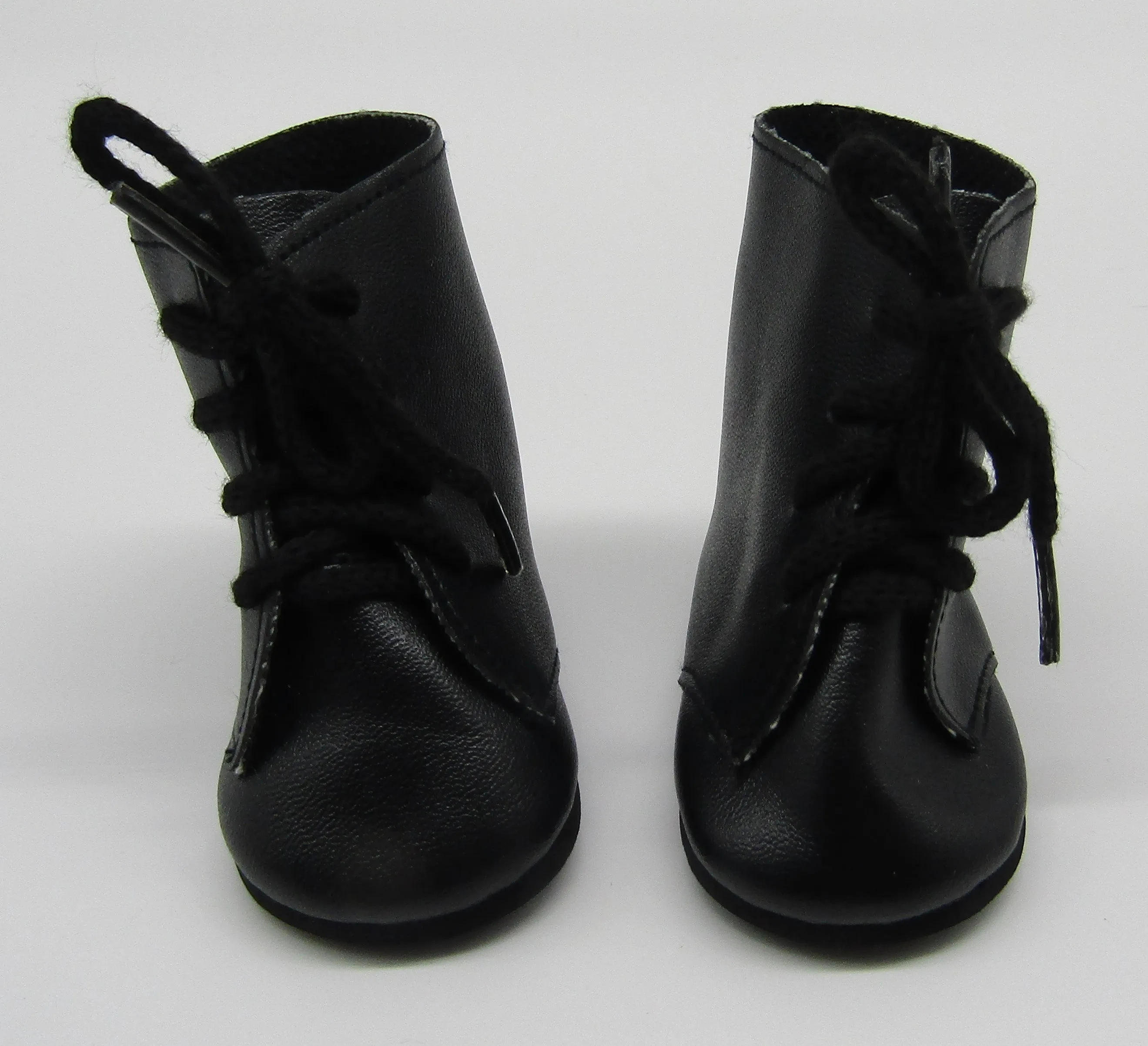 Lace-up High-Top Prairie Boots 18 inch Doll: Black