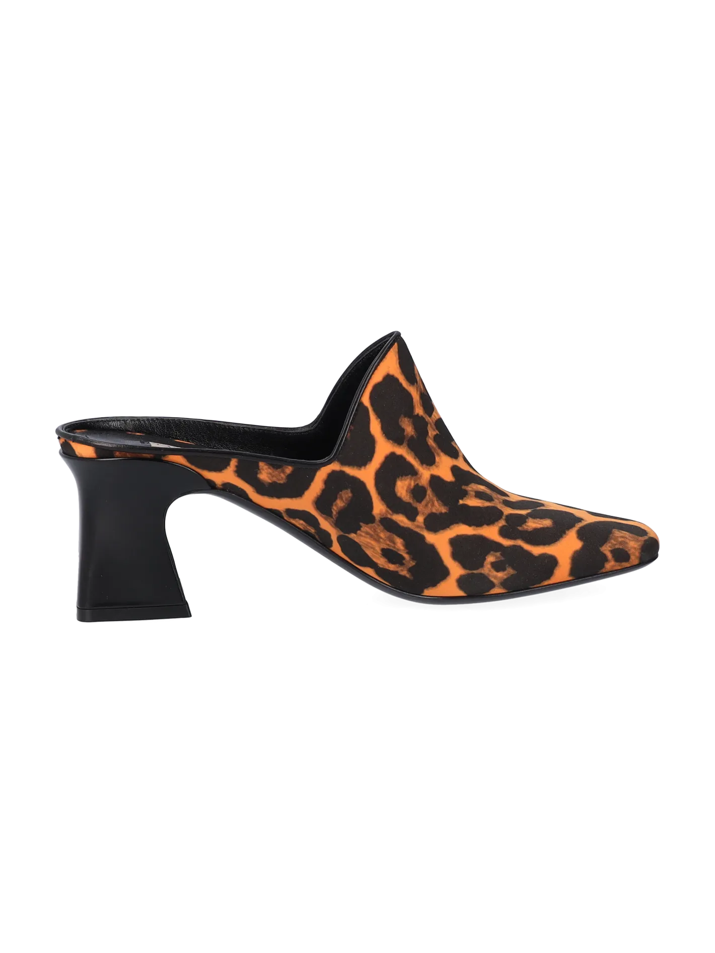leopard-print square-toe mules