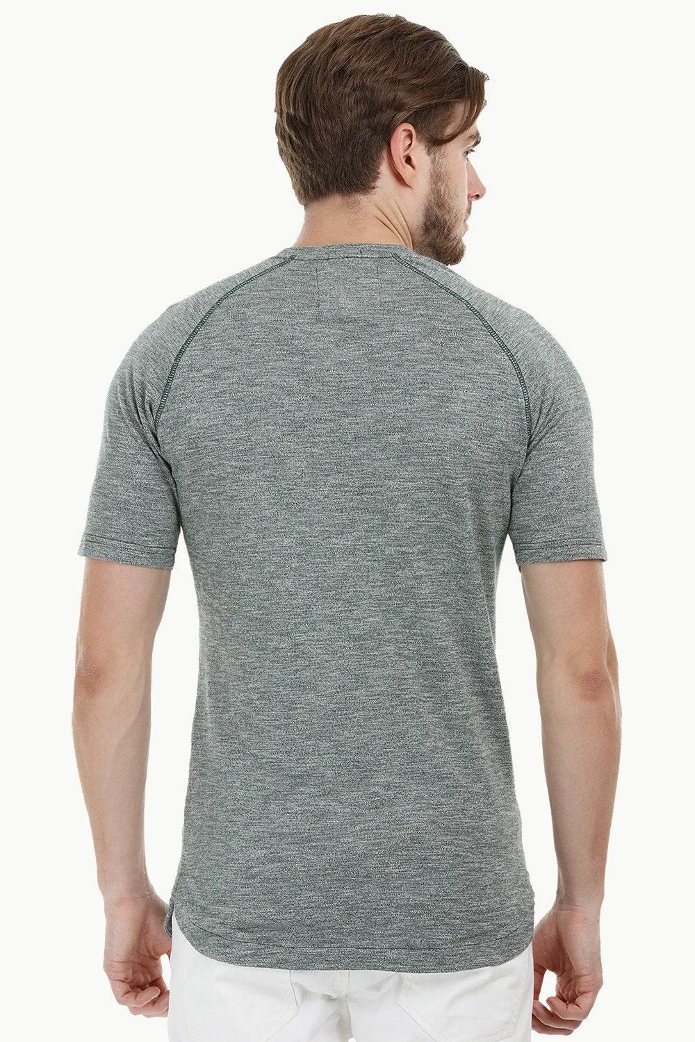Long Heather Green T-Shirt