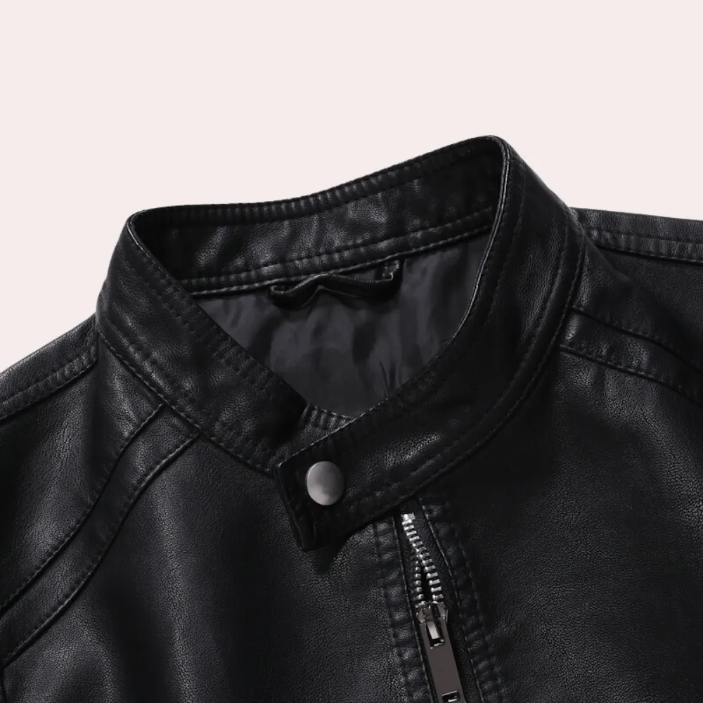 Magnus  | Sleek Leather Biker Jacket