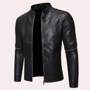 Magnus  | Sleek Leather Biker Jacket