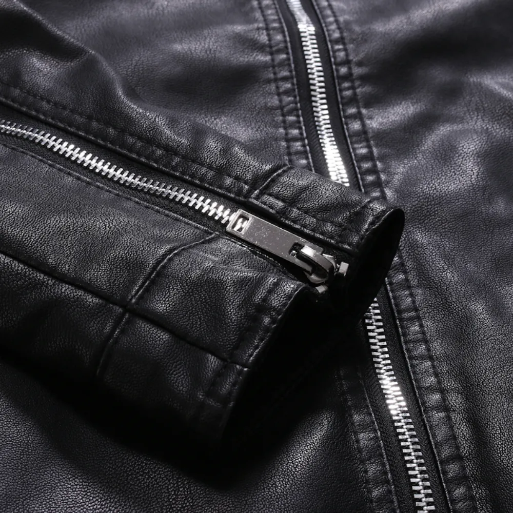 Magnus  | Sleek Leather Biker Jacket