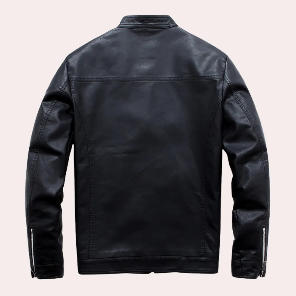 Magnus  | Sleek Leather Biker Jacket