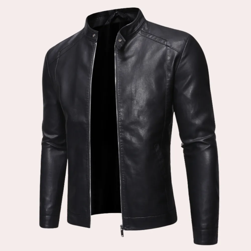 Magnus  | Sleek Leather Biker Jacket