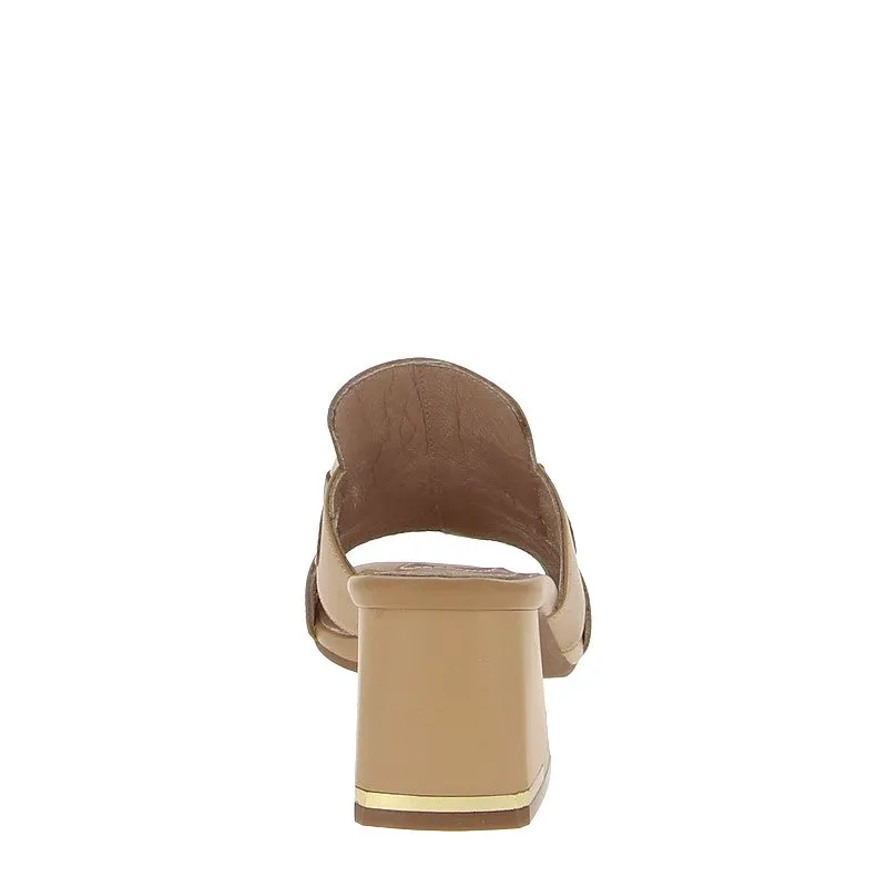 Marco Dalessi 7327 Tan Heeled Mule