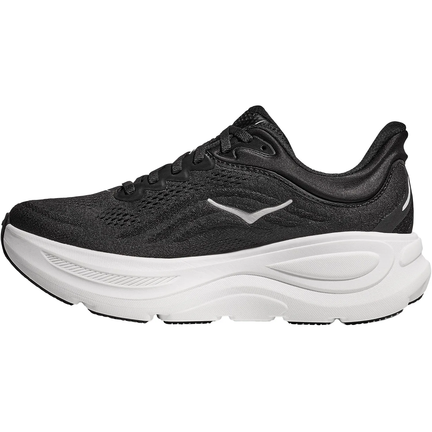 Men's Hoka Bondi 9 Black/White Mesh
