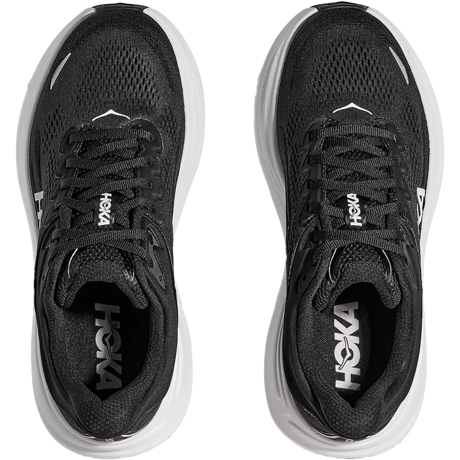 Men's Hoka Bondi 9 Black/White Mesh