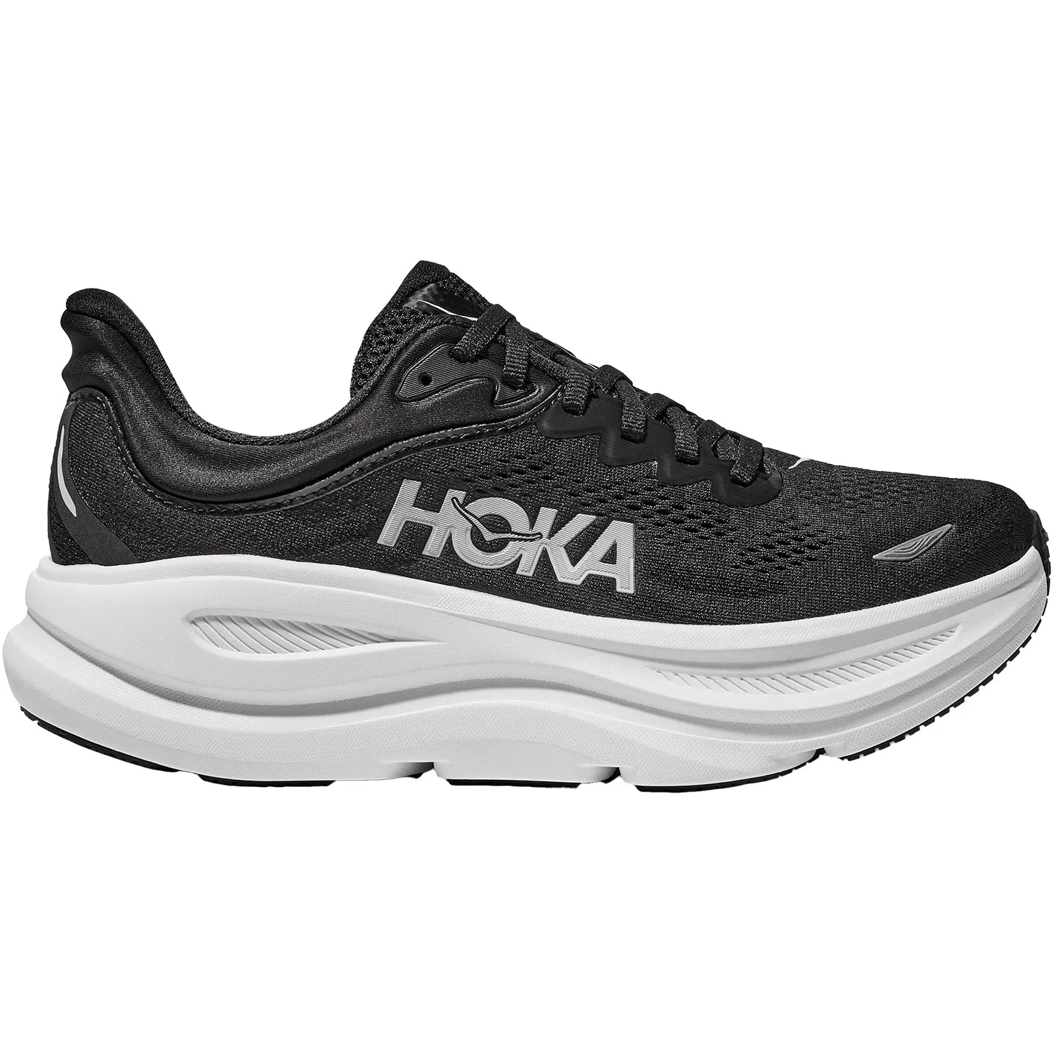 Men's Hoka Bondi 9 Black/White Mesh