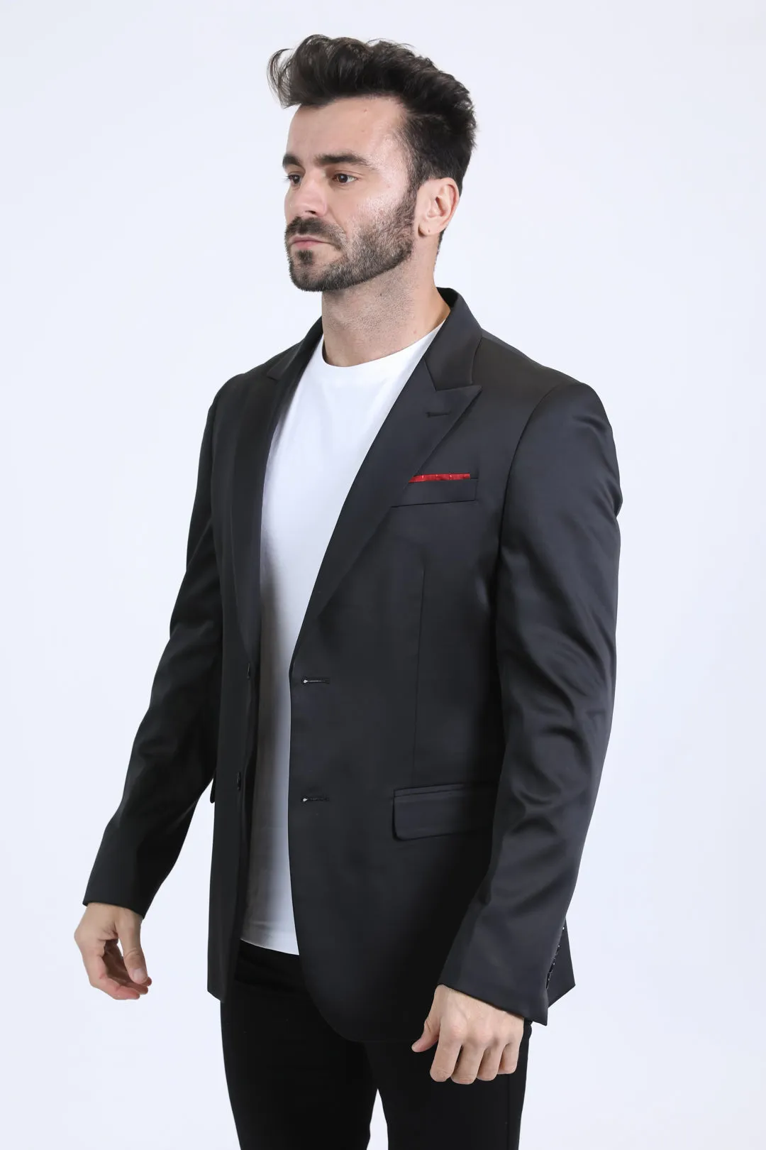 Mens Modern Fit Black Blazer