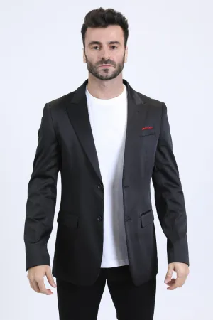 Mens Modern Fit Black Blazer