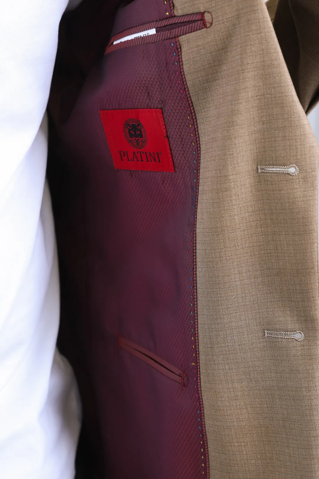 Mens Modern Fit Brown Blazer