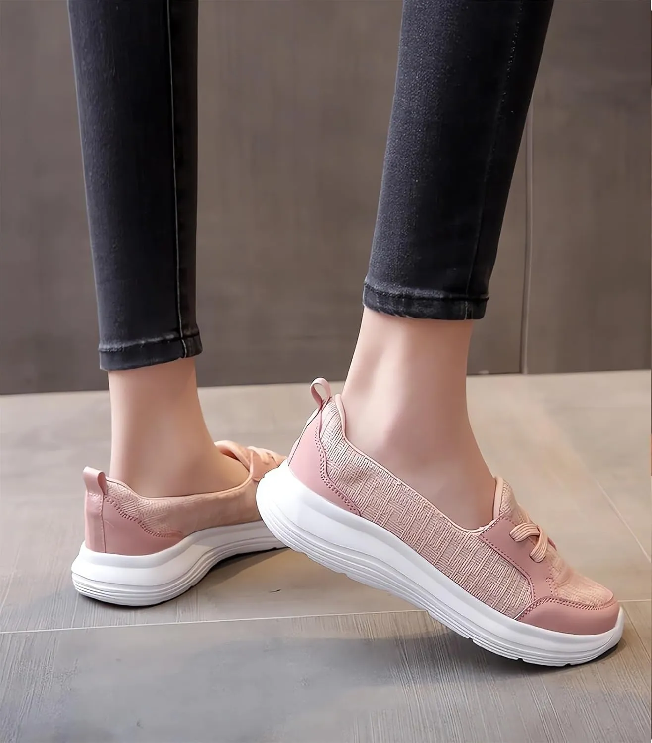 Orthopedic Womens Breathable Slip on Arch Support Non-Slip Shoes on The Go 2024 Comfort Loafers Flats Wide Width Fit Walking Slip-Ins Sneakers Boat Shoes