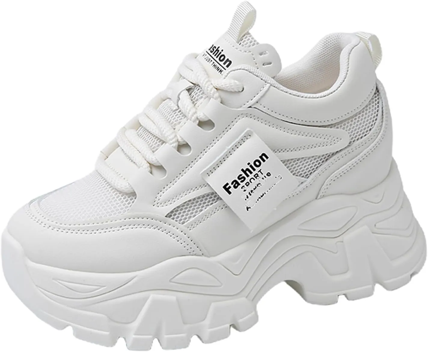 Platform Sneakers for Women Breathable Mesh Casual Dad Shoes Comfortable Sport Wedge Walking Shoes 2025 Fall Sneakers