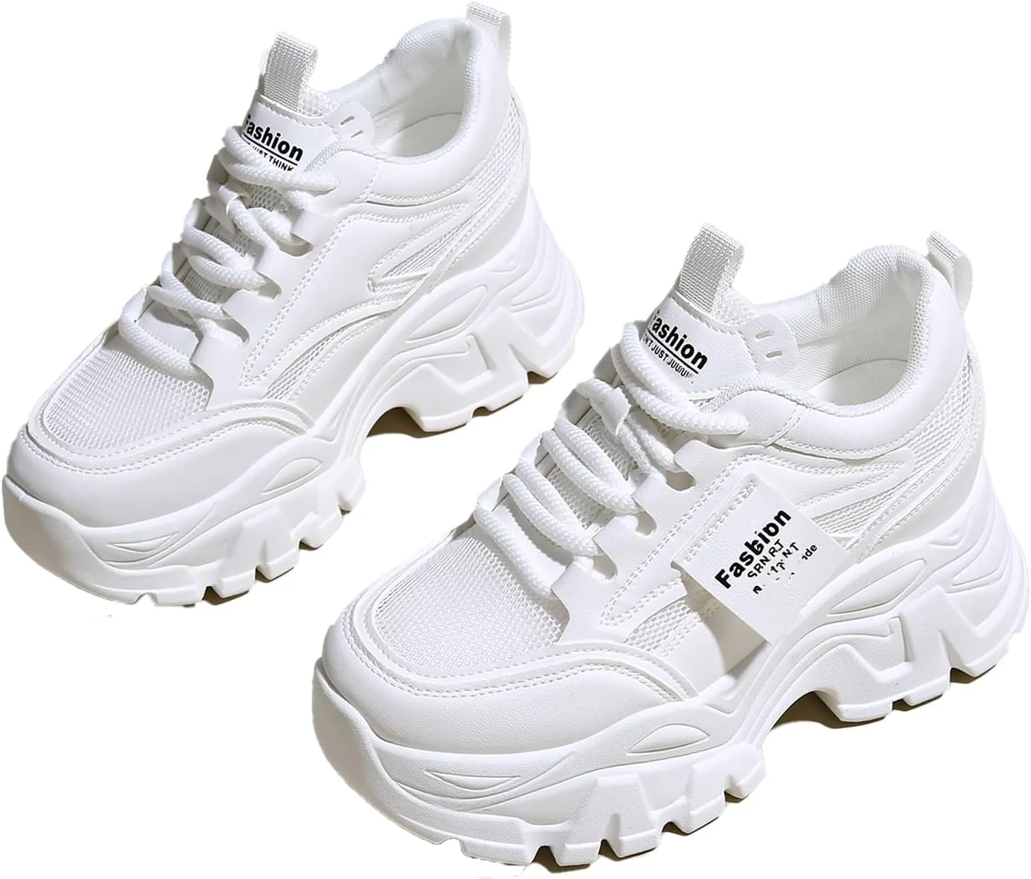 Platform Sneakers for Women Breathable Mesh Casual Dad Shoes Comfortable Sport Wedge Walking Shoes 2025 Fall Sneakers