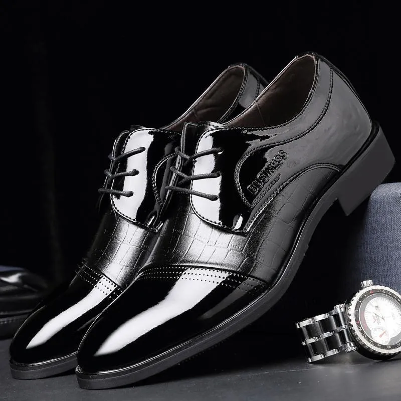 Pointed Toe Leather Shoes Business Wedding