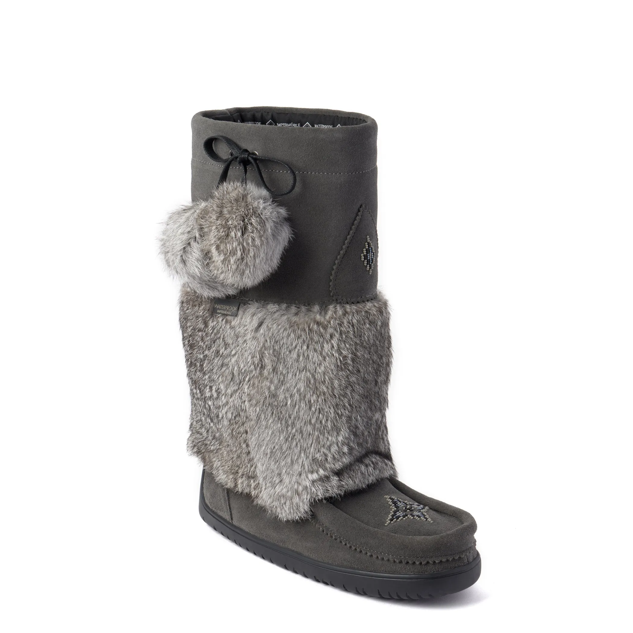 Snowy Owl Waterproof Mukluk - Charcoal