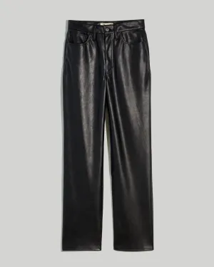 Straight Vegan Leather Pants | True Black