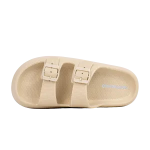 Upton | EVA Double Buckle Strap Adjustable Cloud Slides Non-slip Beach Slippers - By EVELLYHOOTD