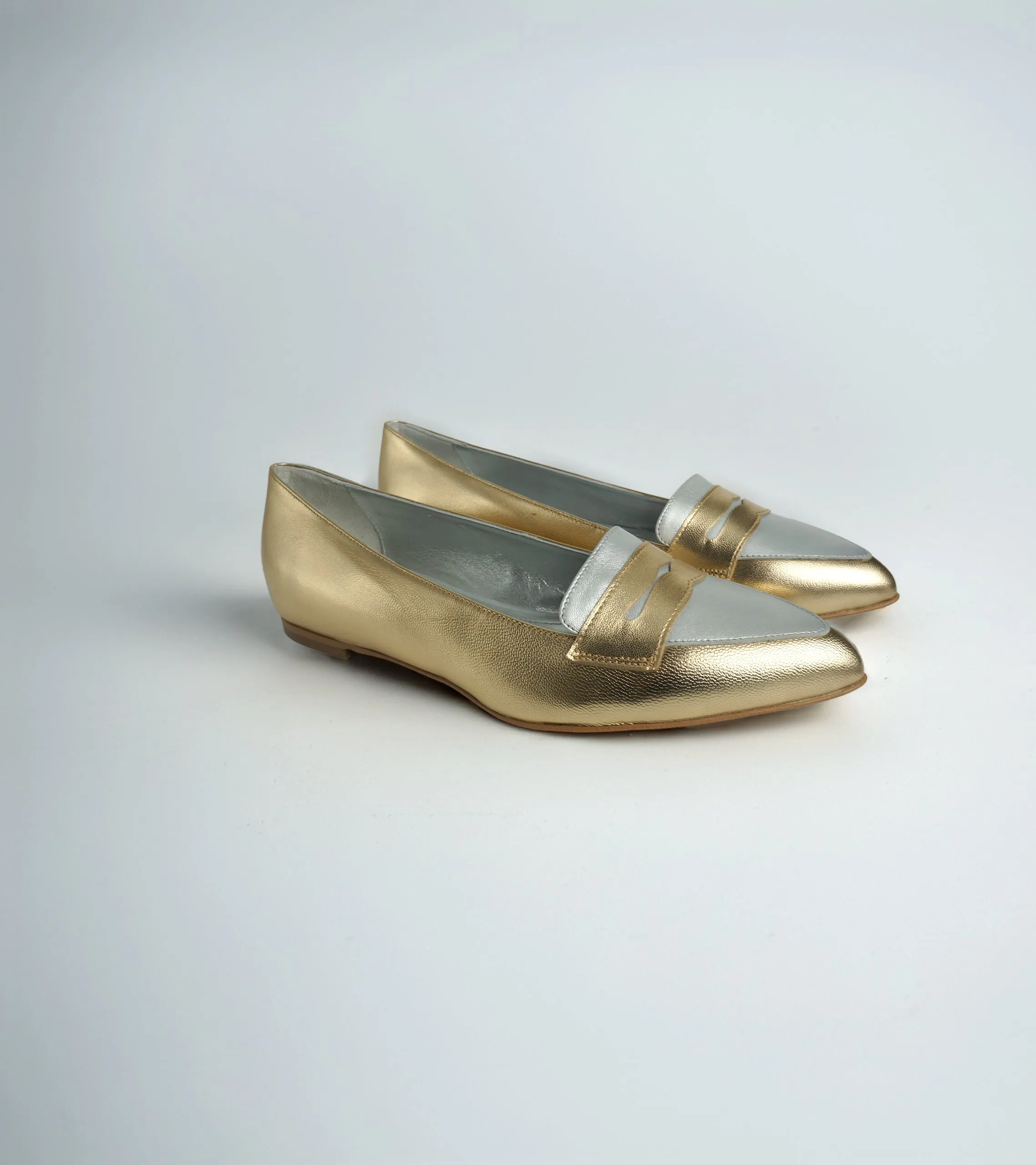 Valeria - Laminato Leather Loafer